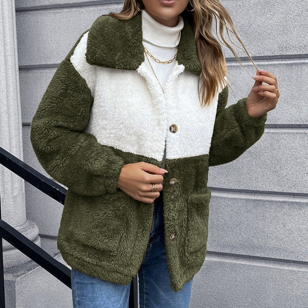 European And American Double Sided Plush Short Jacket