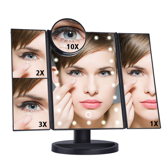 3 Folding Adjustable Mirror