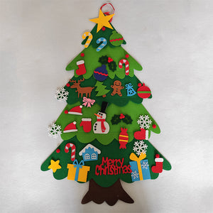 Open image in slideshow, DIY Felt Christmas Tree New Year Toddler Kids Handmade Gift Toys Door Wall Hanging Ornaments Holiday Party Home Decor Set
