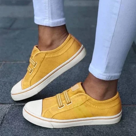 Laceless Canvas Casual Shoes Fashion Sneakers Flat Platform Loafers