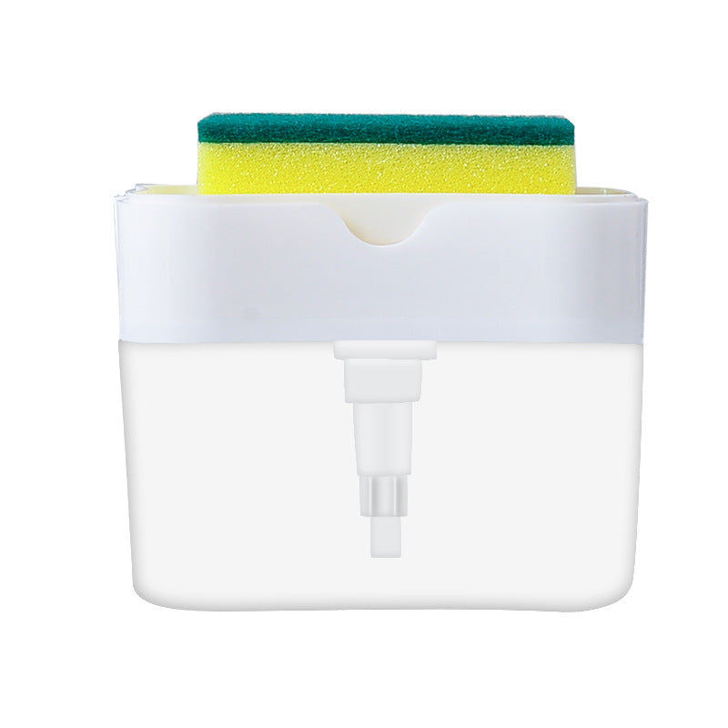 USA 2-in-1 Soap Dispenser Sponge Caddy Push-type Liquid Box Detergent Automatic Dosing Box