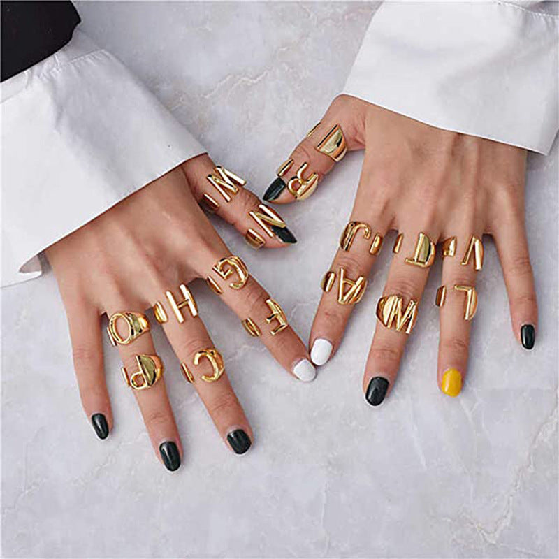 A-Z Letter Ring