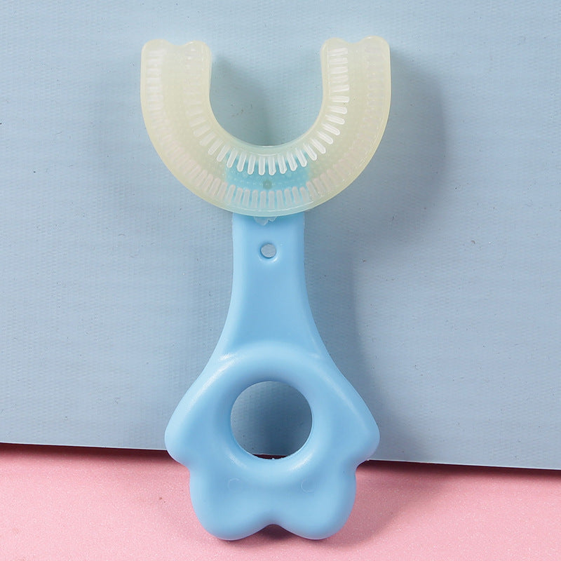 U-shaped Baby Toothbrush Children 360 Degree Teethers Soft Silicone Clean Brushing Kids Teeth Oral Care Cleaning Toothbrush
