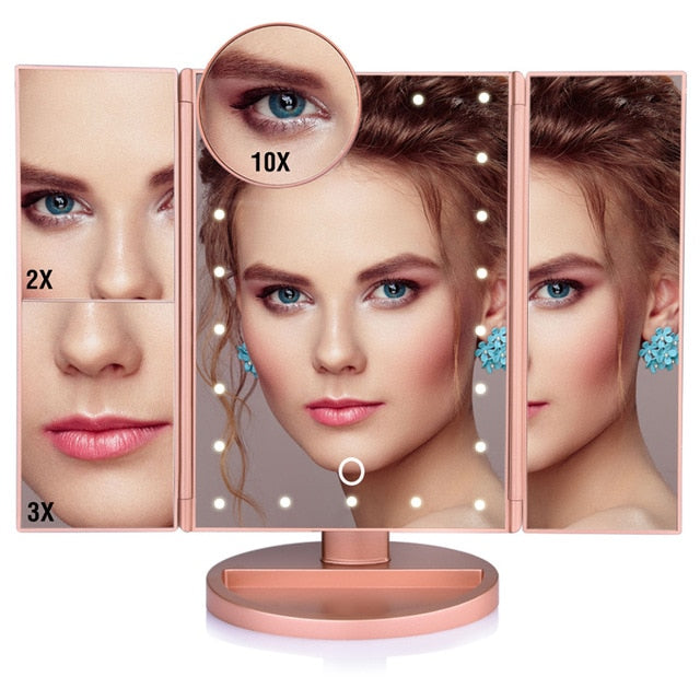 3 Folding Adjustable Mirror