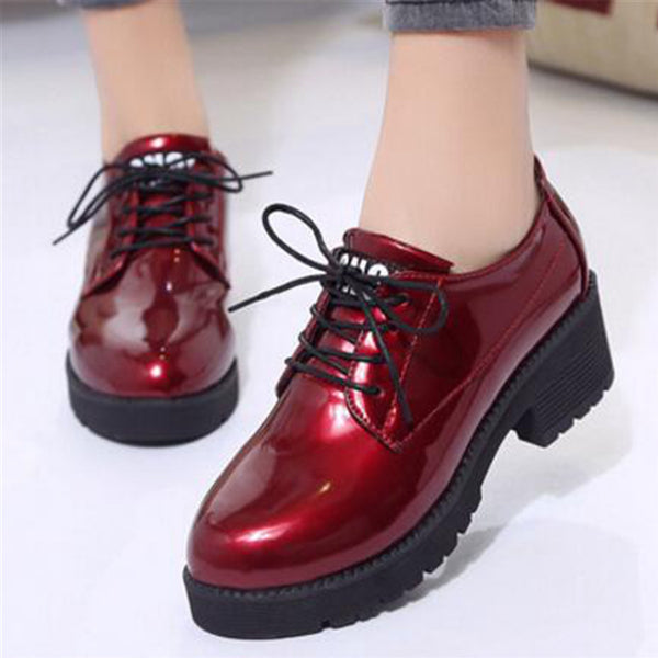 Chunky heel platform shoes