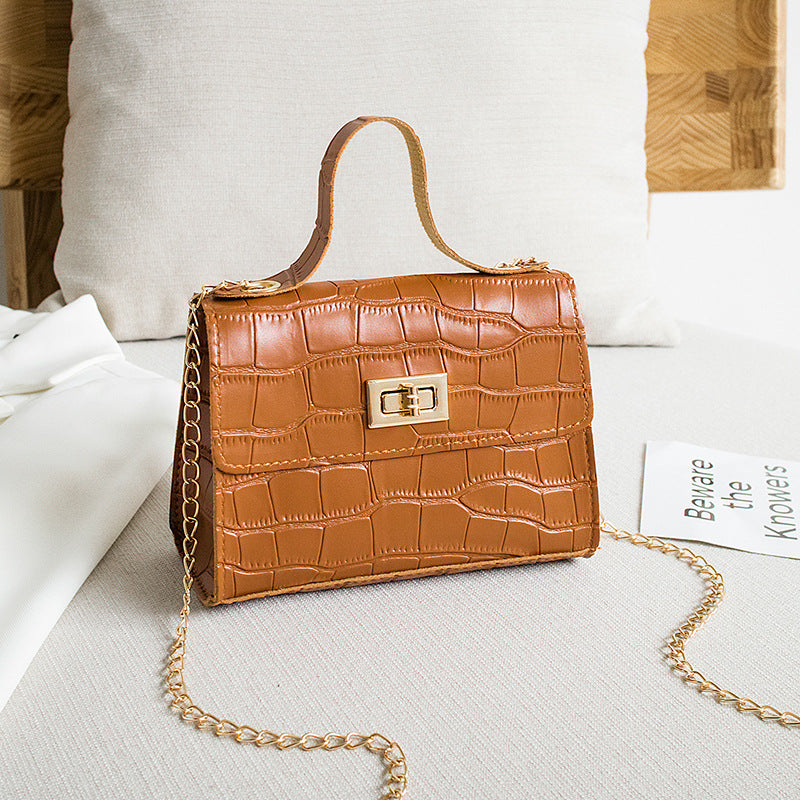 One-shoulder portable platinum bag