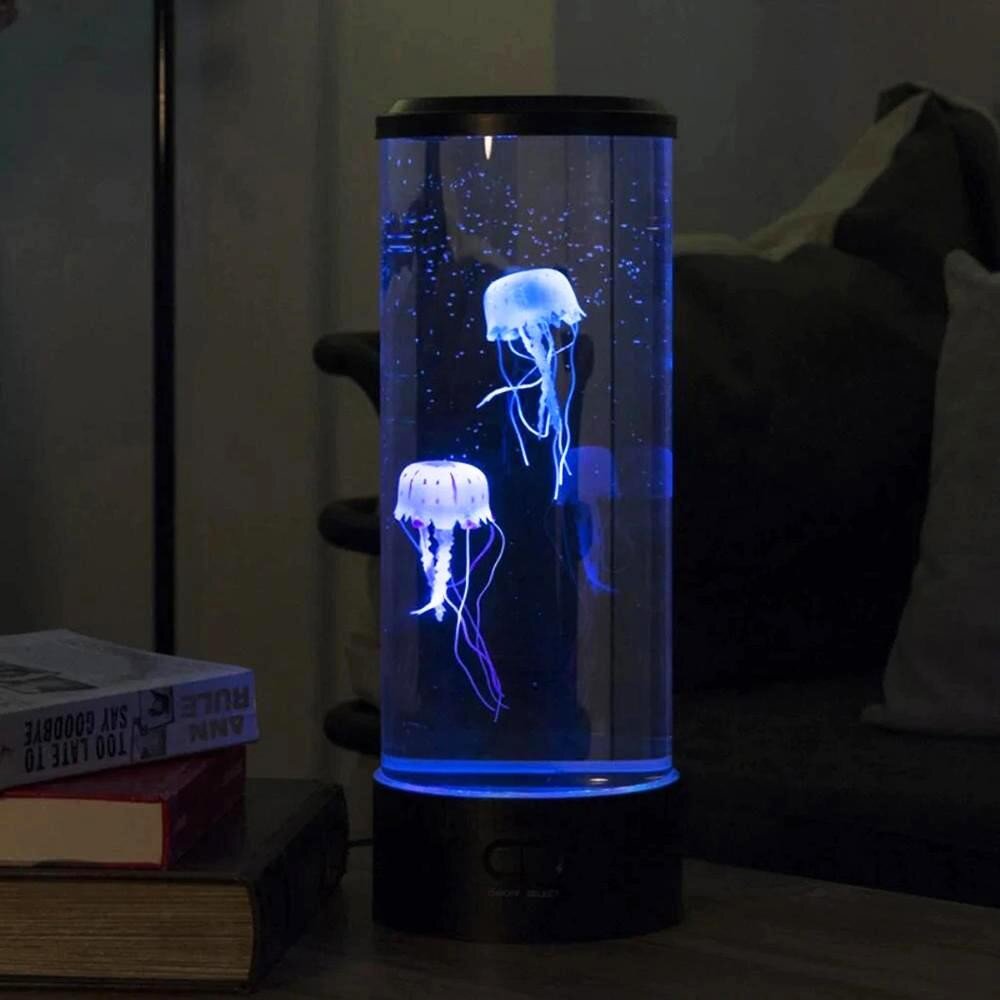 60 % OFF Jerwin- 2in1 Jellyfish Led Lamp & Aquarium