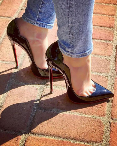 Super high heel slim heel shoes