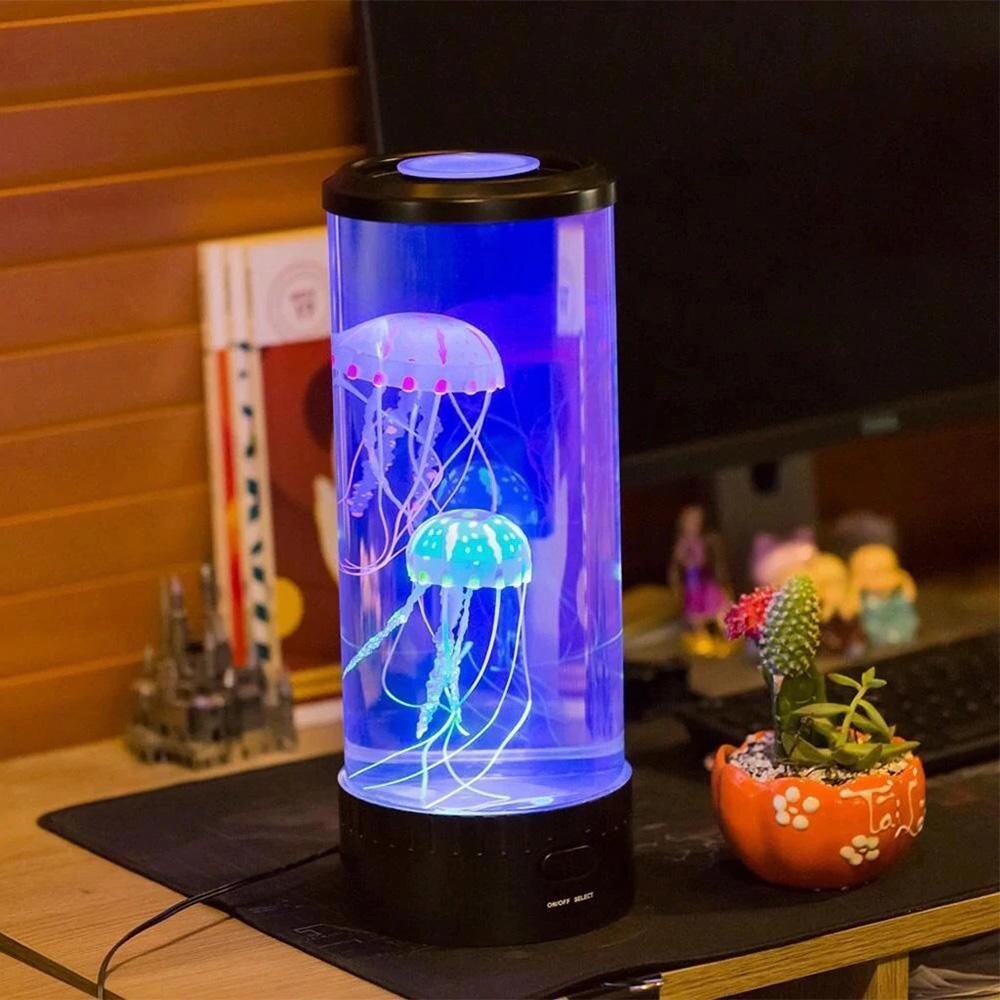 60 % OFF Jerwin- 2in1 Jellyfish Led Lamp & Aquarium