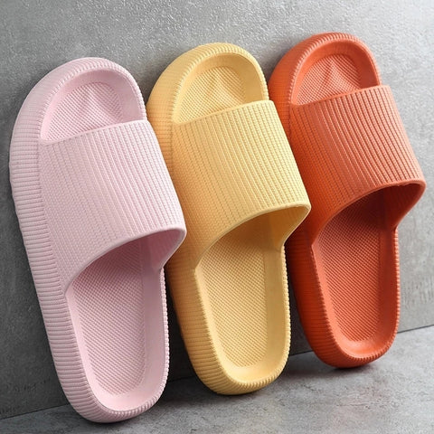 4cm Household Anti-skid Thick Soled Light Household Bathroom Couple Slippers