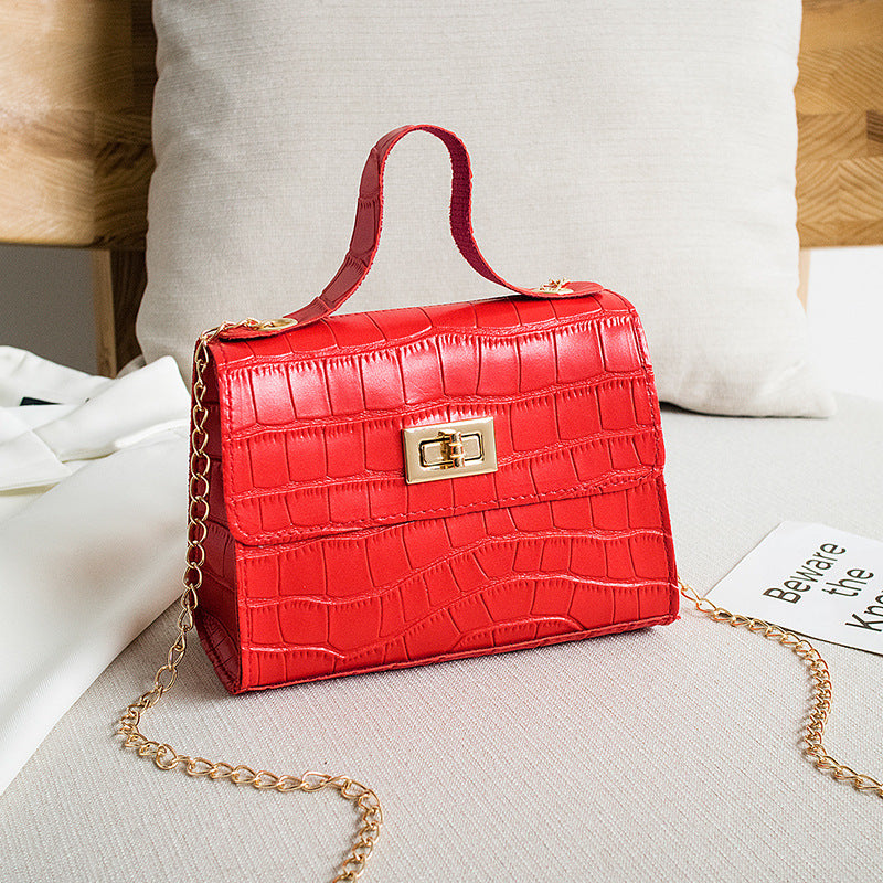 One-shoulder portable platinum bag