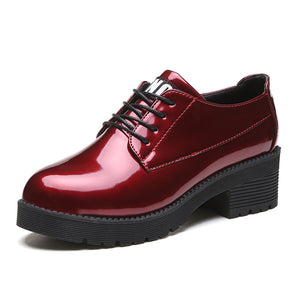 Chunky heel platform shoes