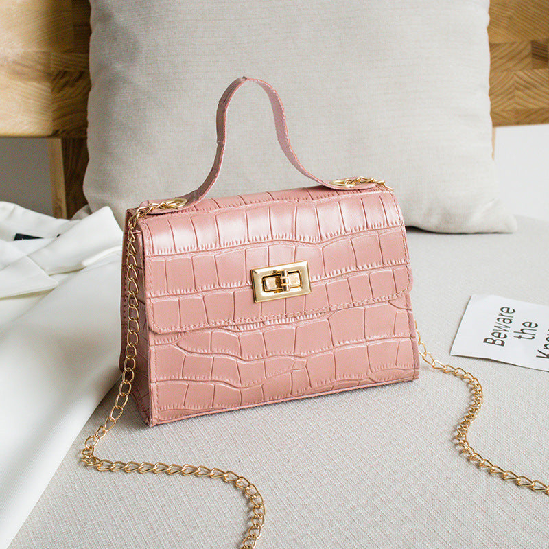 One-shoulder portable platinum bag