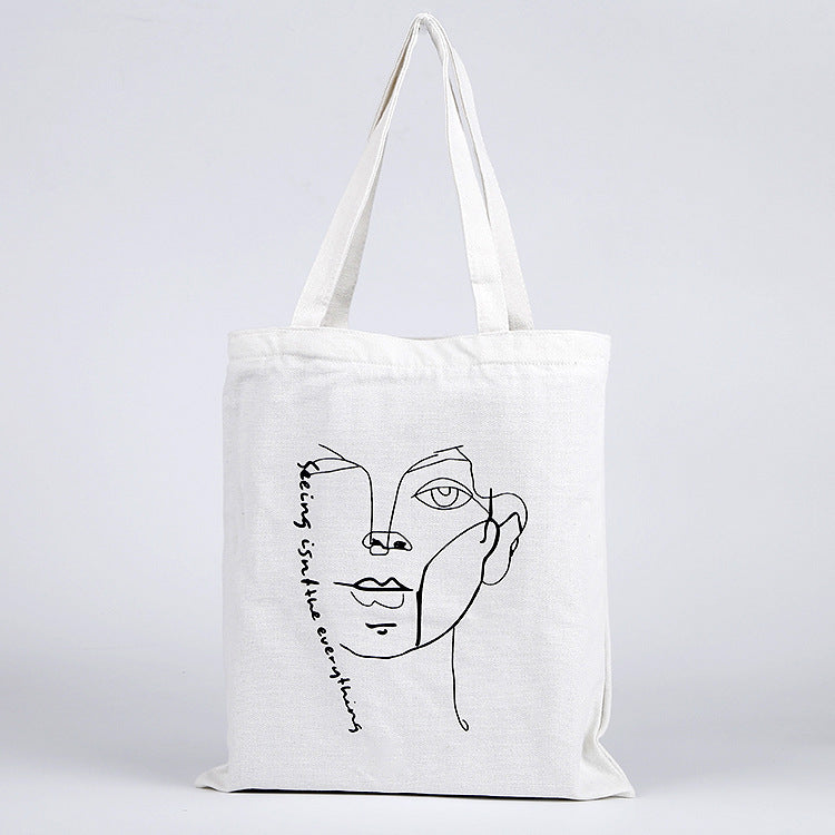 Fashionable And Simple Printed Cotton Eco-friendly Bag