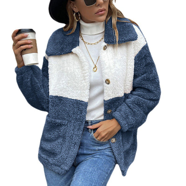 European And American Double Sided Plush Short Jacket