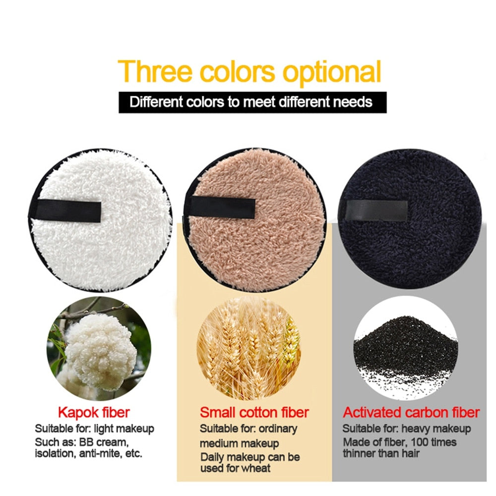 3 Pcs Powcloud-Resuable Makeup Removing Pads
