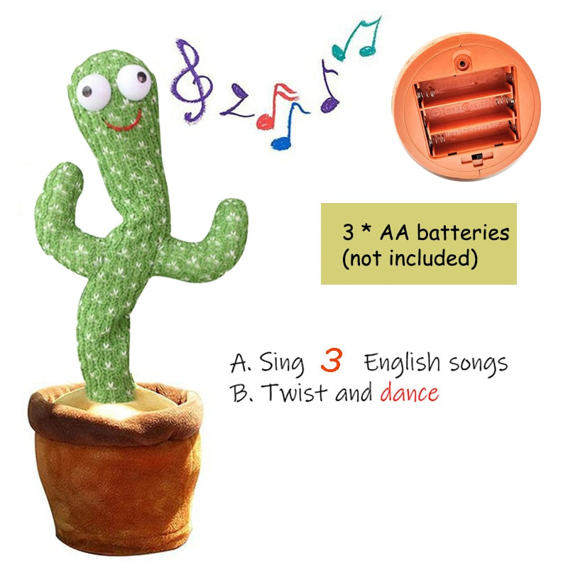 Christmas Gifts  Dancing Cactus Electron Plush Toy Soft Plush Doll Babies Cactus That Can Sing And Dance Voice Interactive Bled