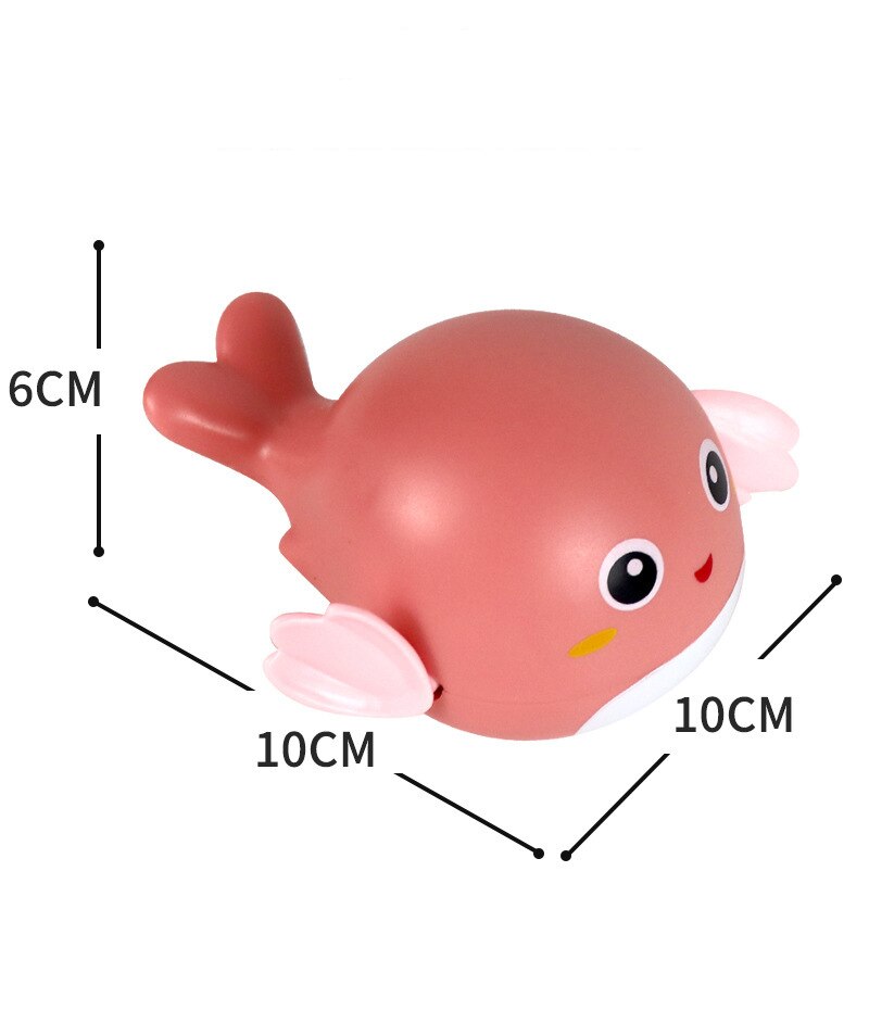 1pc Baby Bath Toys Cute Cartoon Tortoise Whale Animal Toddler Water Toy Infant Swim Chain Clockwork Summer Time Kids Toy