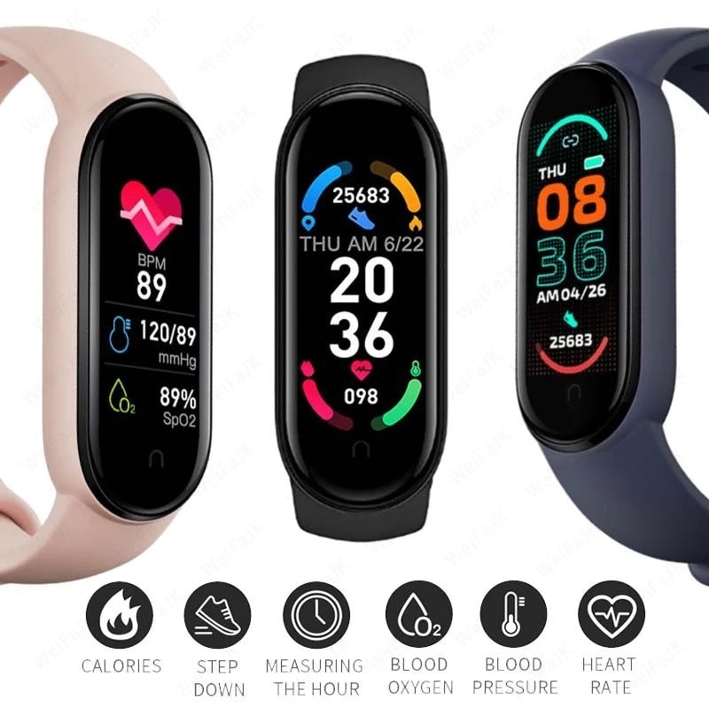 M6 Smart Bracelet Watches Men Women Smart Watch Heart Rate Fitness Tracking Sports Bracelet For Apple Xiaomi Android Smartwatch