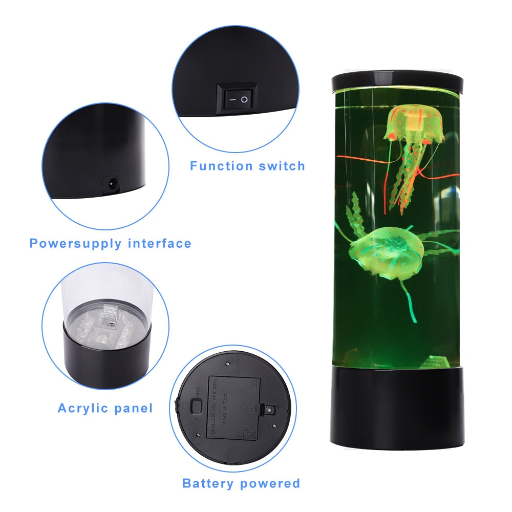 60 % OFF Jerwin- 2in1 Jellyfish Led Lamp & Aquarium