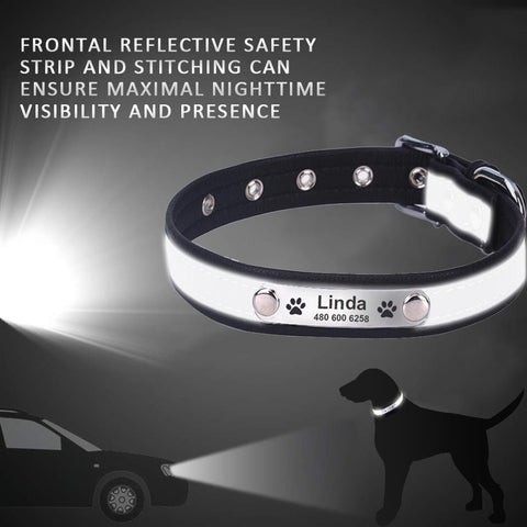 2 in 1 Personalized & Reflective Pet  Collar