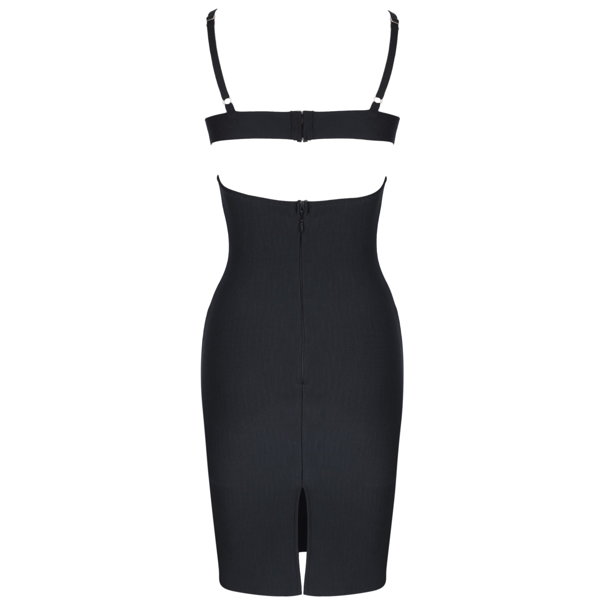 Bandage Dress 2021 New Arrival Black Spaghetti Bandage Dress Bodycon Women Summer Sexy Cut Out Club Evening Party Dresses