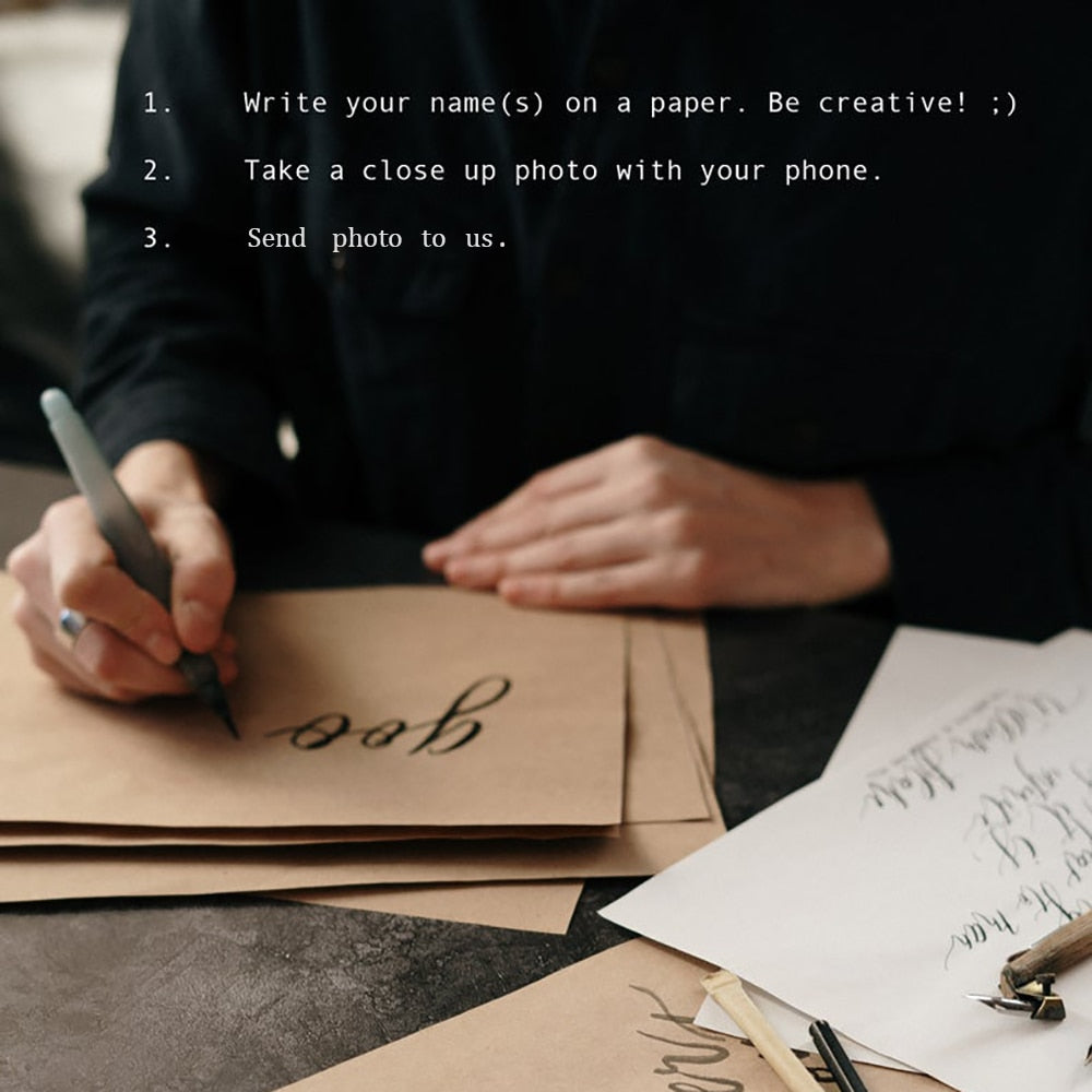 Mini-World Personalized Custom Handwritten Name Necklace Art Signature Nameplate Necklace Unique Memorial Jewelry For Men Women