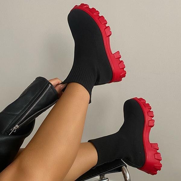 Jerwin- Knitted Short Boots