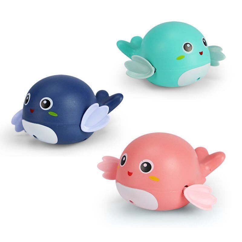 1pc Baby Bath Toys Cute Cartoon Tortoise Whale Animal Toddler Water Toy Infant Swim Chain Clockwork Summer Time Kids Toy