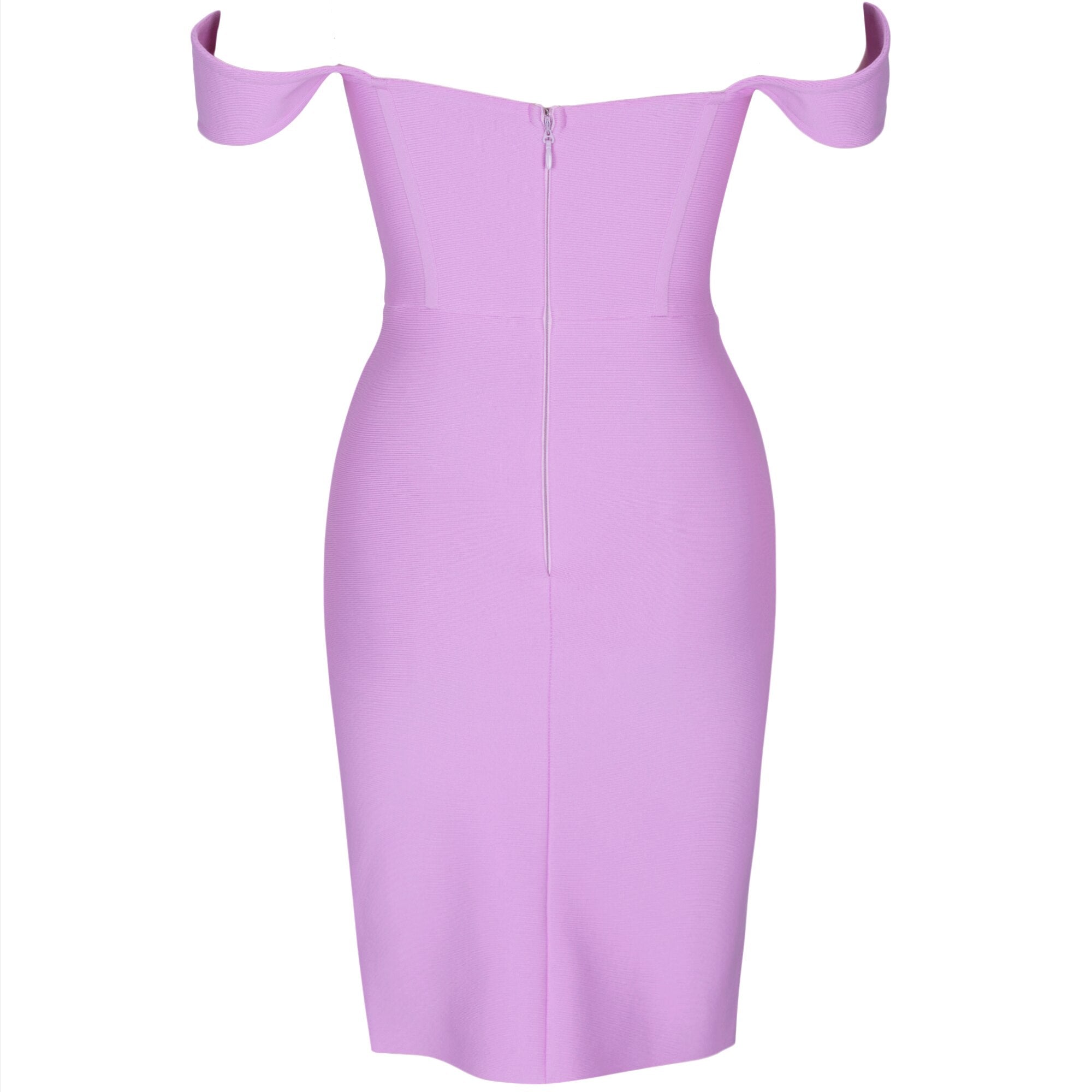 Bandage Dress 2021 Summer Lilac Purple Bodycon Dress  for Women Draped Off Shoulder Party Dress Evening Birthday Club Outfits