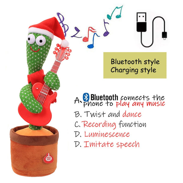 Christmas Gifts  Dancing Cactus Electron Plush Toy Soft Plush Doll Babies Cactus That Can Sing And Dance Voice Interactive Bled