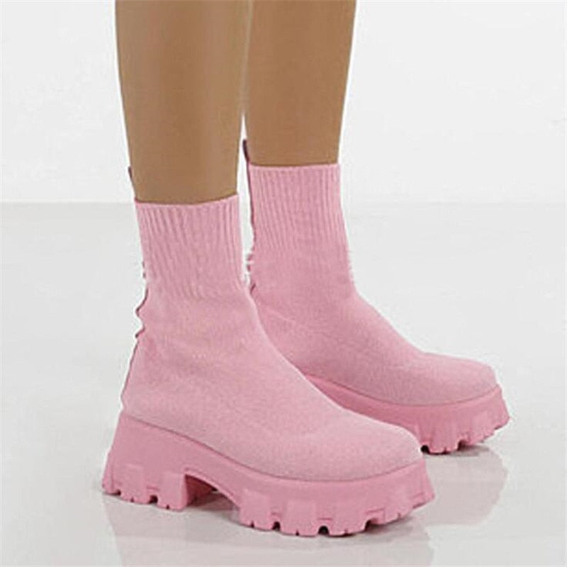 Jerwin- Knitted Short Boots