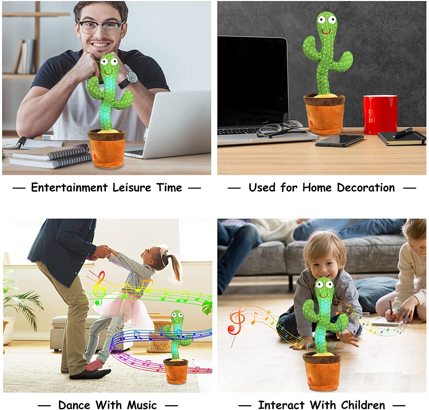 Christmas Gifts  Dancing Cactus Electron Plush Toy Soft Plush Doll Babies Cactus That Can Sing And Dance Voice Interactive Bled