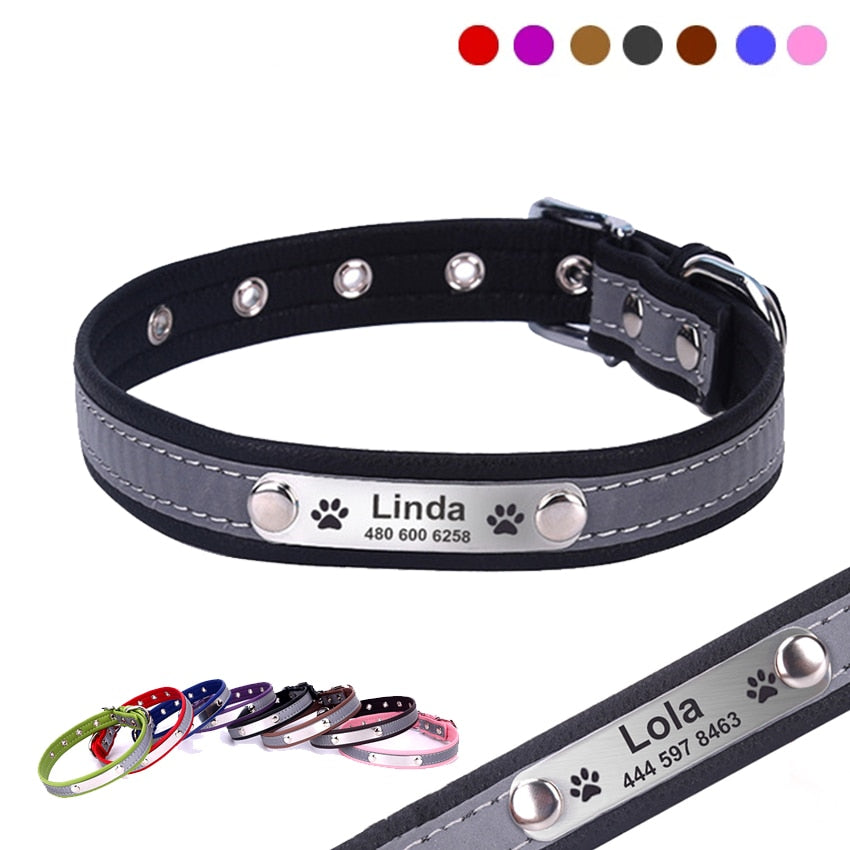 2 in 1 Personalized & Reflective Pet  Collar