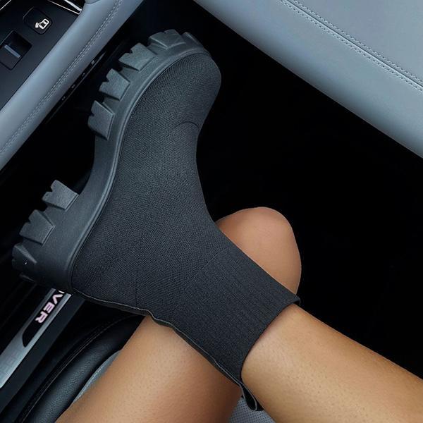 Jerwin- Knitted Short Boots
