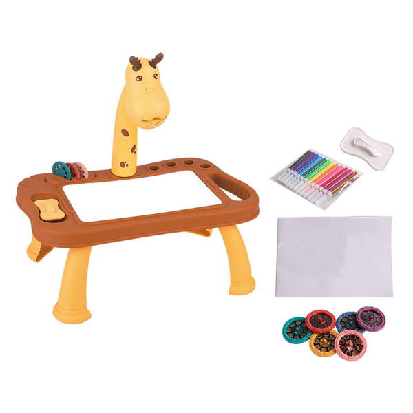 Children Led Projector Art Drawing Table Toys Kids Painting Board Desk writing Crafts Educational Learning Tools Toy for Girls