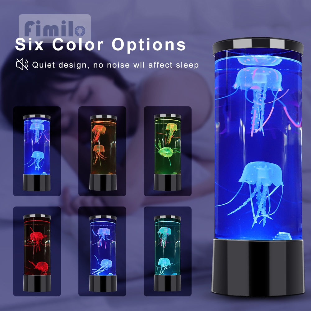 60 % OFF Jerwin- 2in1 Jellyfish Led Lamp & Aquarium