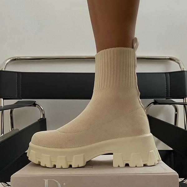 Jerwin- Knitted Short Boots