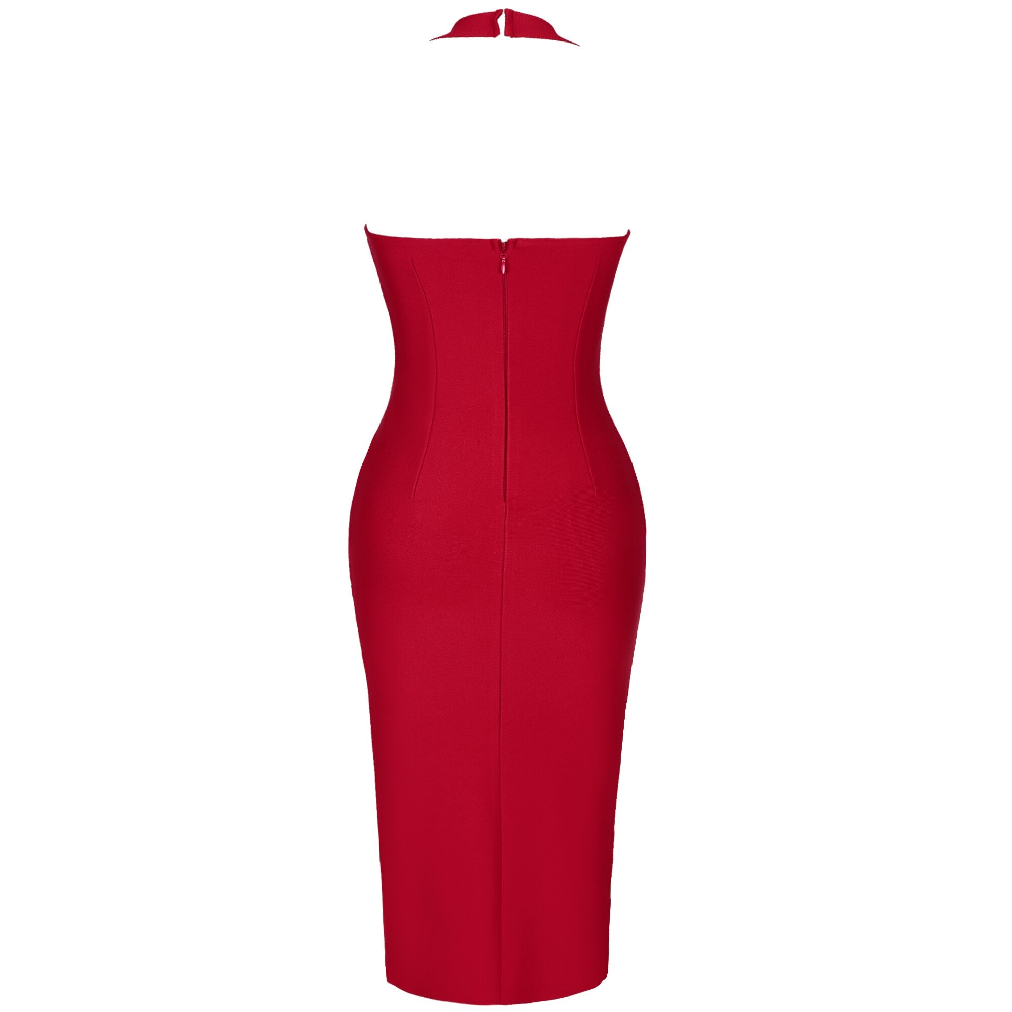 Bandage Dress 2021 New Arrival Summer Red Bandage Dress Bodycon Women Draped Halter Sexy Party Dress Evening Club Outfits