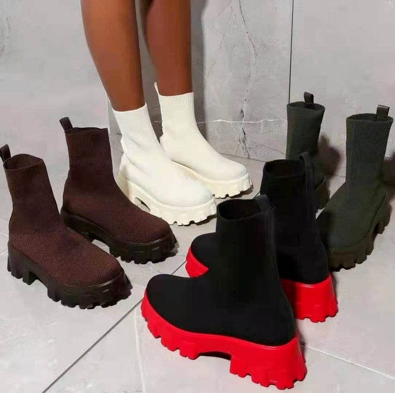 Jerwin- Knitted Short Boots