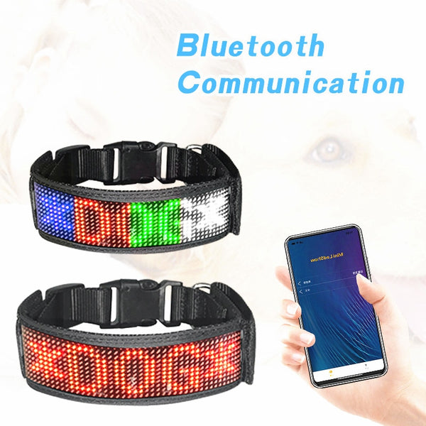 Luminous Pet Collar Bluetooth APP with message