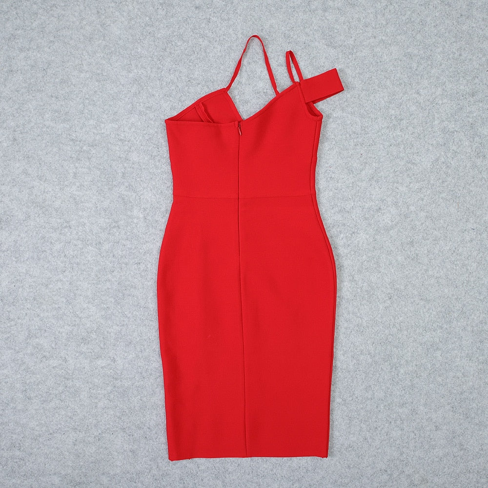 2020 Fashion Women Long Dress Bodycon HL Bandage Dress Side Split Deep V Neck Spaghetti Strap Party Dresses Red off Shoulder XL