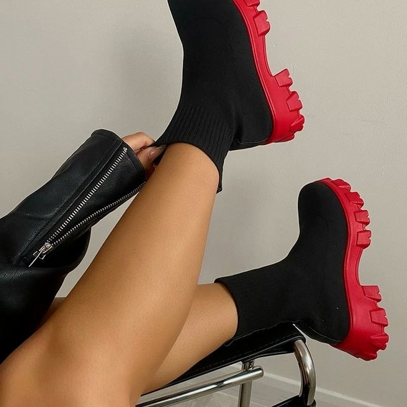 Jerwin- Knitted Short Boots