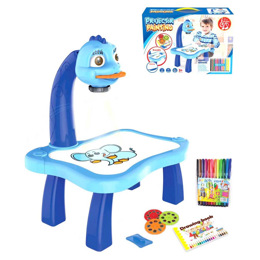 Children Led Projector Art Drawing Table Toys Kids Painting Board Desk writing Crafts Educational Learning Tools Toy for Girls