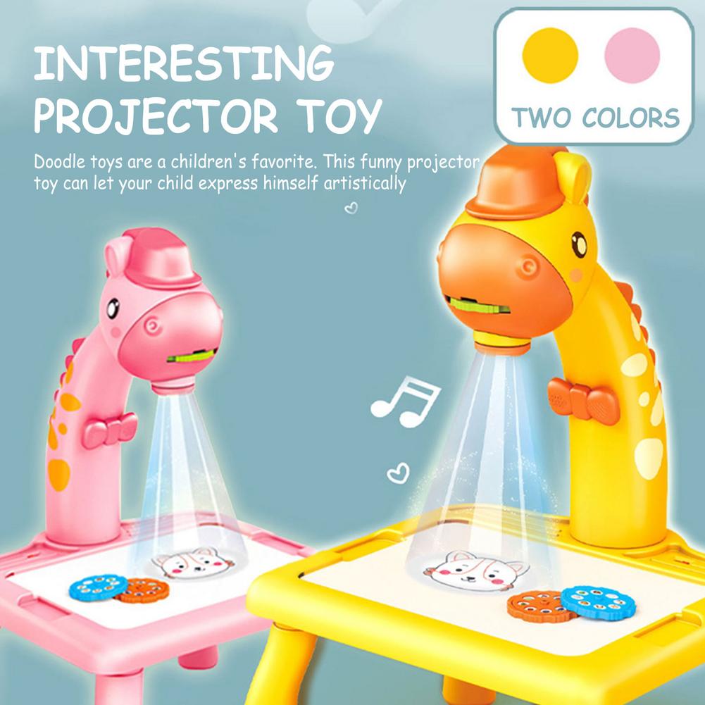 Children Led Projector Art Drawing Table Toys Kids Painting Board Desk writing Crafts Educational Learning Tools Toy for Girls