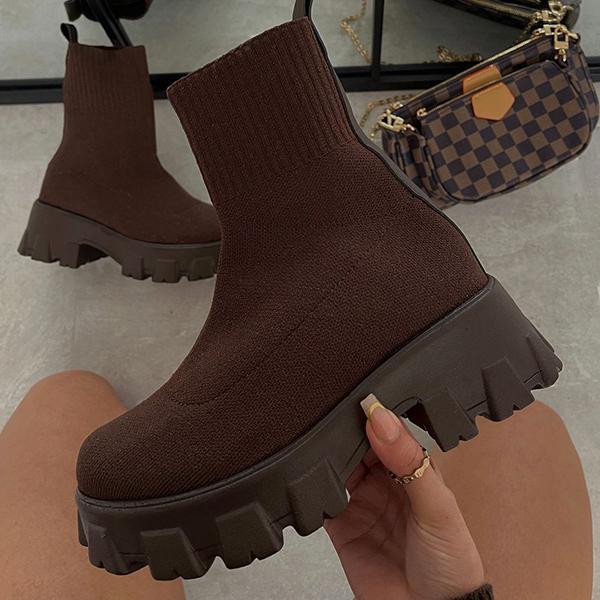 Jerwin- Knitted Short Boots