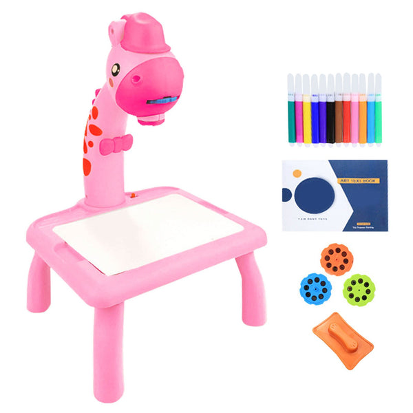 Children Led Projector Art Drawing Table Toys Kids Painting Board Desk writing Crafts Educational Learning Tools Toy for Girls