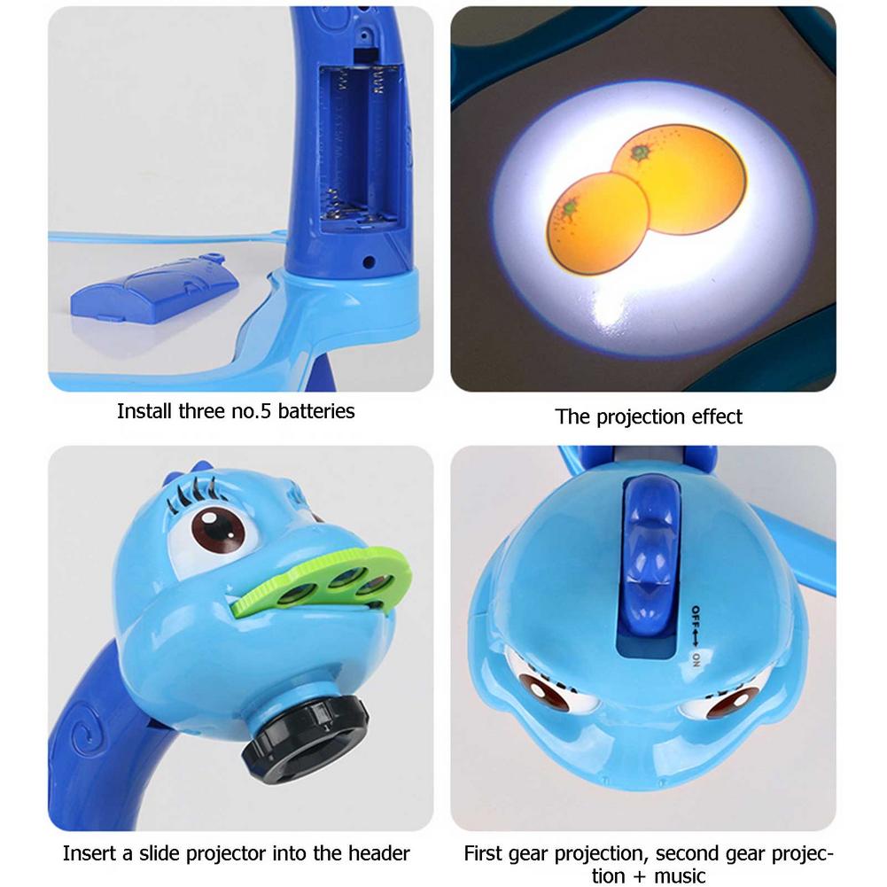 Children Led Projector Art Drawing Table Toys Kids Painting Board Desk writing Crafts Educational Learning Tools Toy for Girls