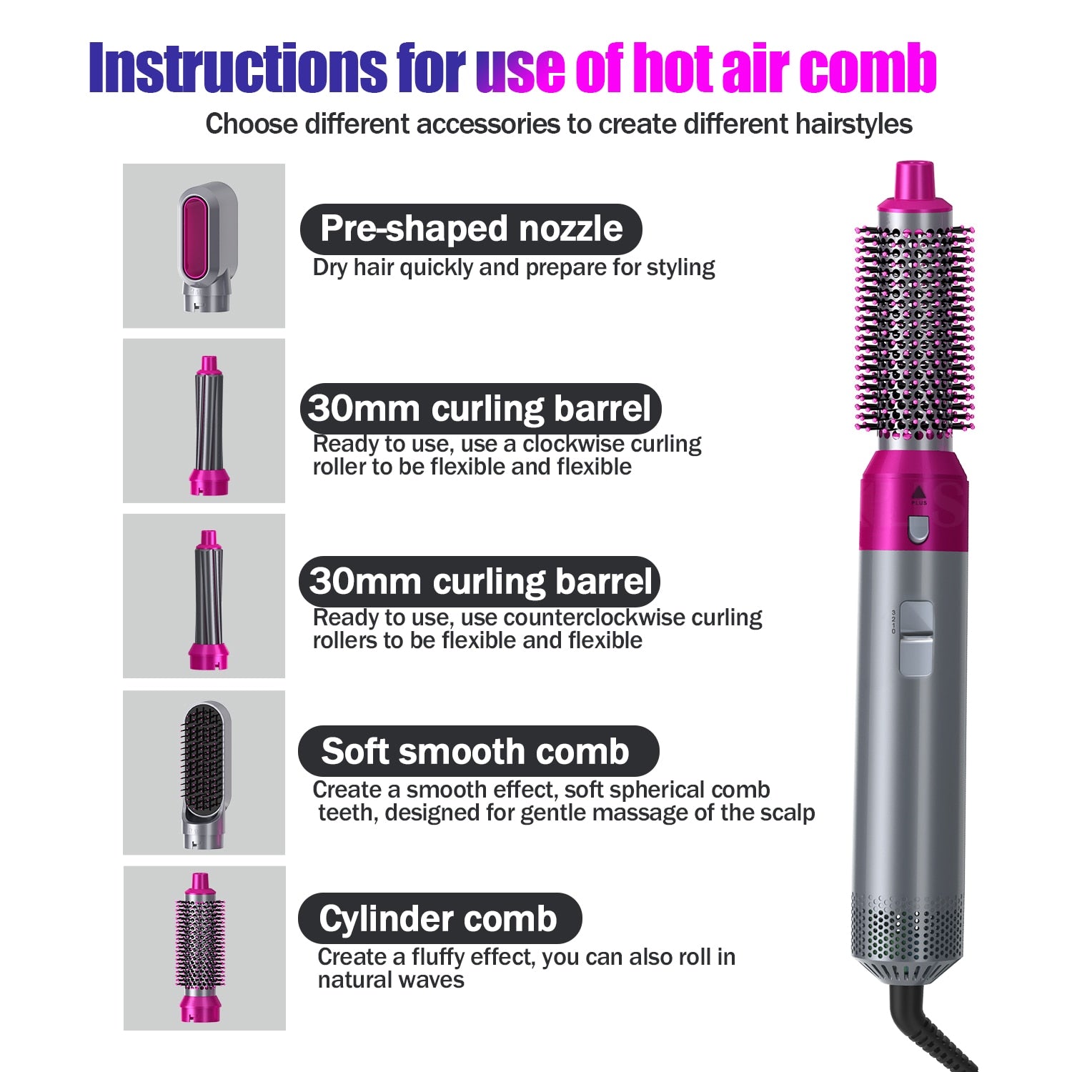 🔥Huge Sale 70 % OFF JetCurl-5-In-1 Hair Styler