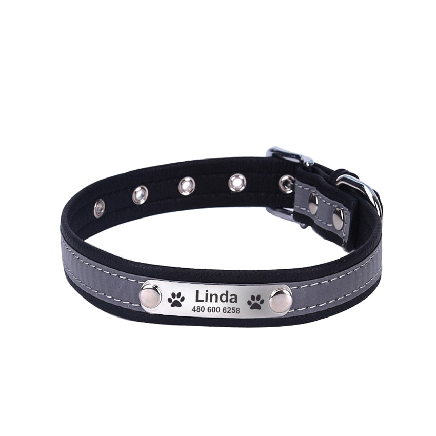 2 in 1 Personalized & Reflective Pet  Collar